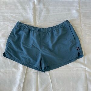 Patagonia Barely Baggies Shorts 2" Womens XL Blue Wave Hiking Nylon